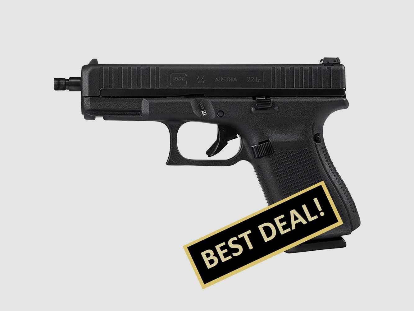 Glock 44 pistol with threaded barrel