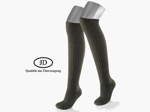 Chaussettes de chasse longues – Chaussettes au-dessus du genou avec semelle en peluche J5923 en olive
