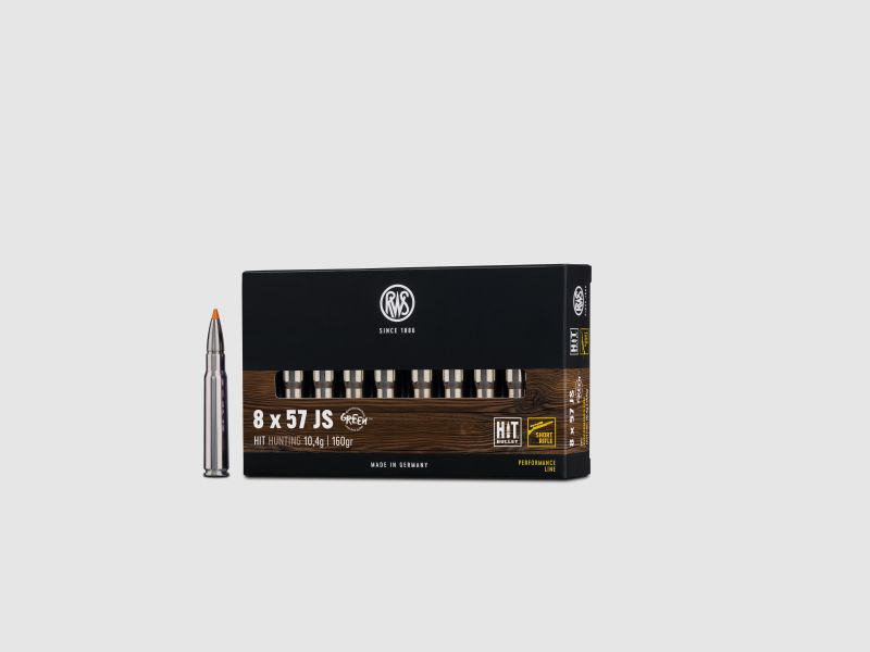 RWS 8x57JS HIT Short-Rifle 10,4g 160grs
