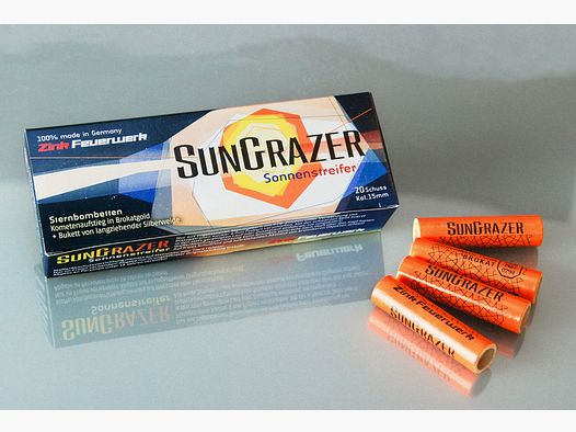 Fuego artificial Sungrazer de señal de zinc, 20 disparos