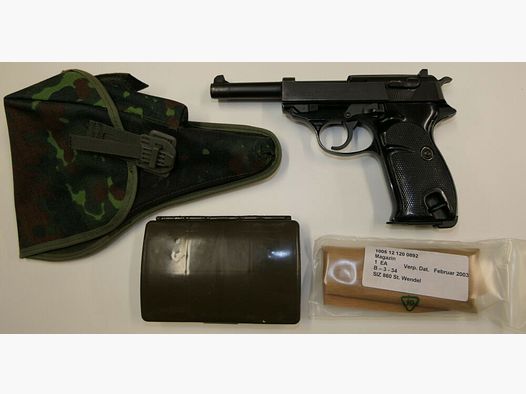 Waffenfabrik Walther Ulm Donau	 Pistole Walther P38 im Kaliber 9mm Para Inkl. Zubehör