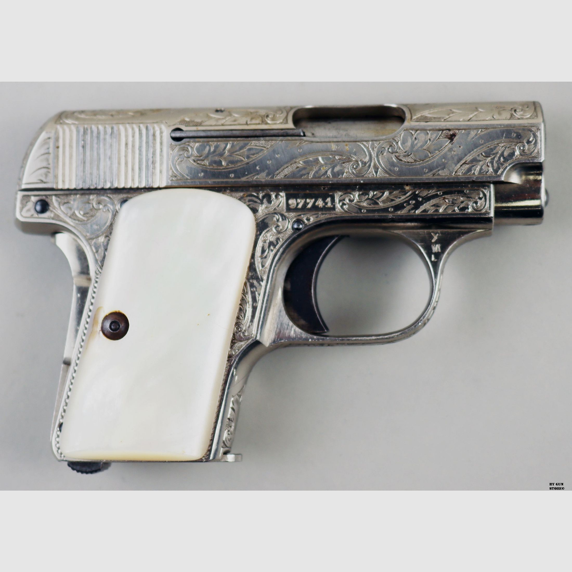 Pistole F.N. Browning mod. 1906 Luxus cal. 6,35 matr. 97741, Bild 3 von 10