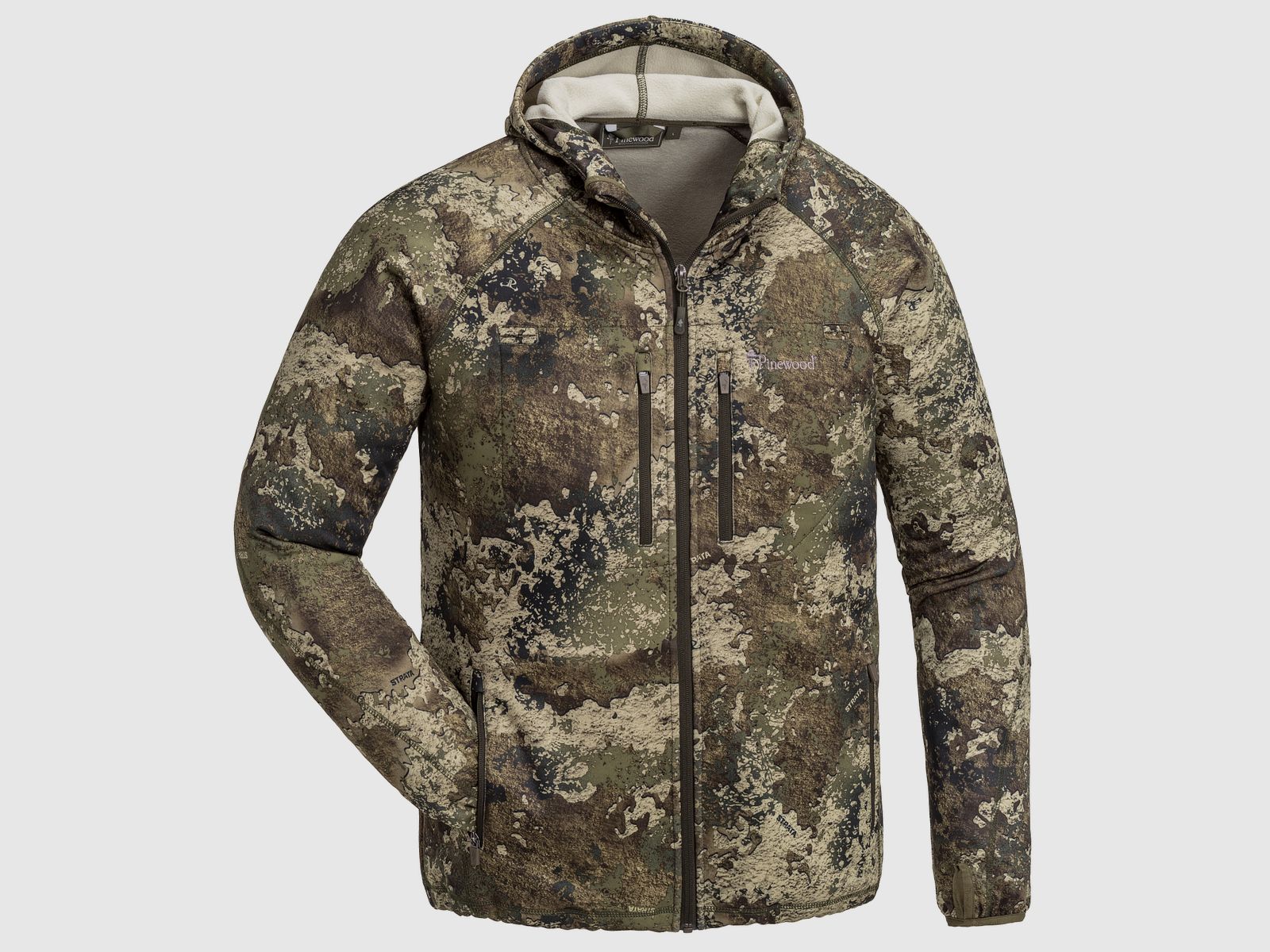 Pinewood Power Fleece Hoodie camou strata