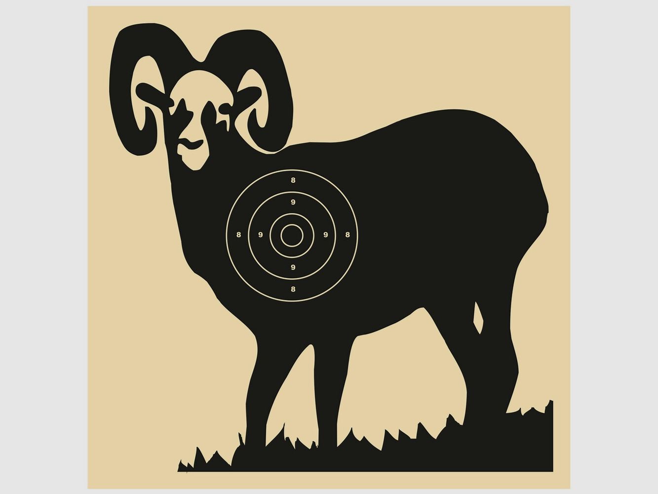 braun-network Alce objetivo de gran calibre, 55×52 cm