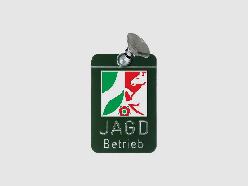 Autoschild Jagdbetrieb - Nordrhein-Westfalen
