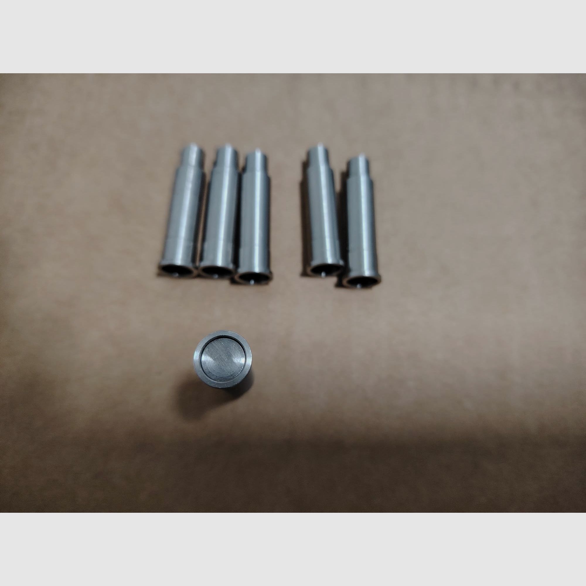 18x LEP cartuccia di buffer in acciaio inossidabile per cartucce da 6,8 mm a percussione, adatta per ME Bull Barrel e/o ME Single Action Army SAA Revolver
