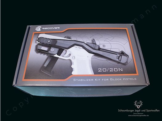 Recover 20/20N Stabilizer Komplettkit für GLOCK 17, inkl. Holster, Black.