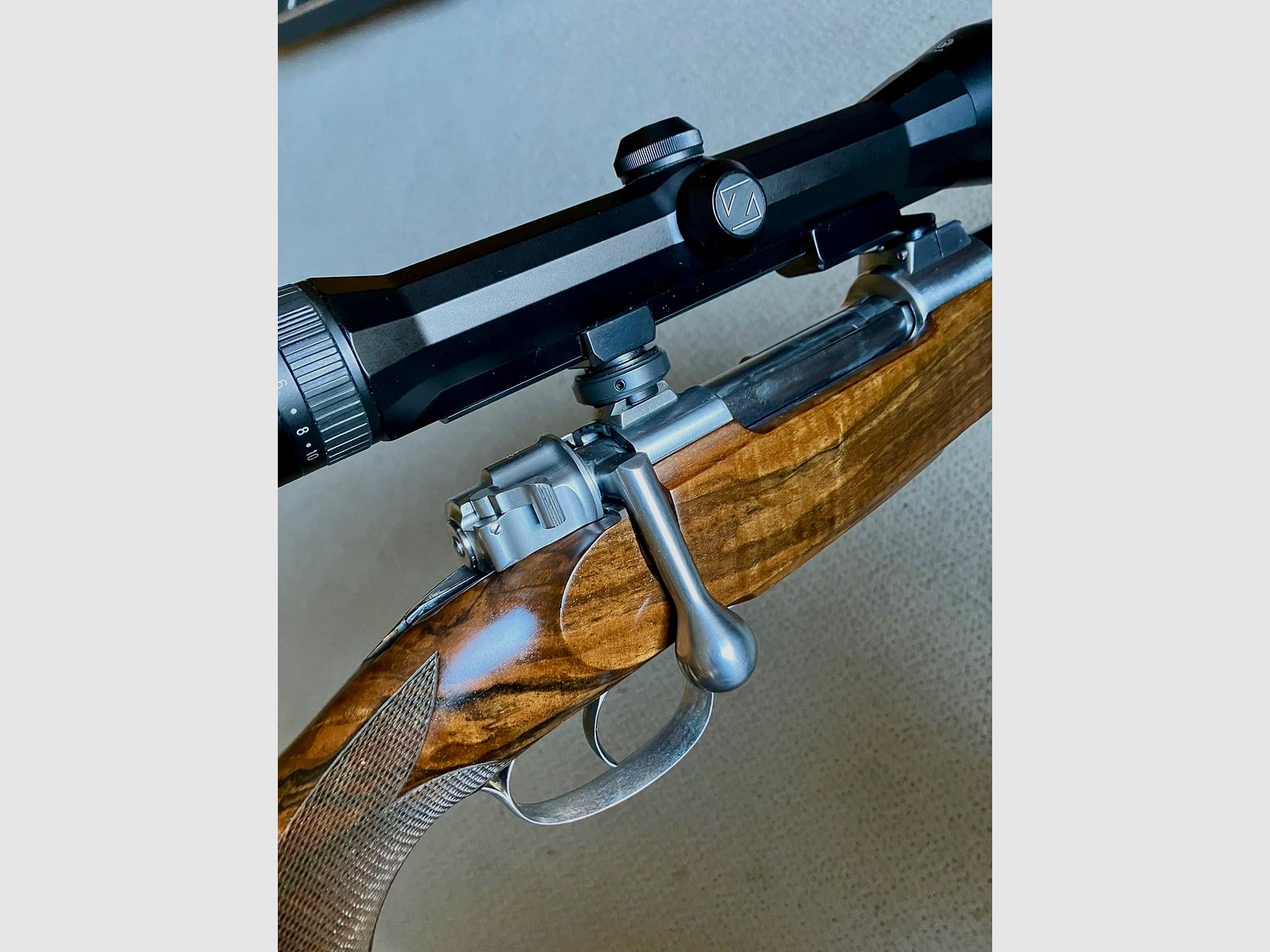 Einzigartiger Custom Mauser 98 8x64S Stutzen Zeiss Octagon Hansjoachim Hensel Kurpfalz