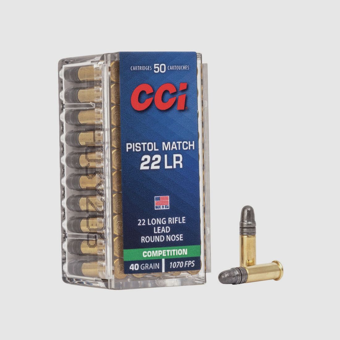 CCI Pistol Match .22 LR 40GR LRN 50 cartucce