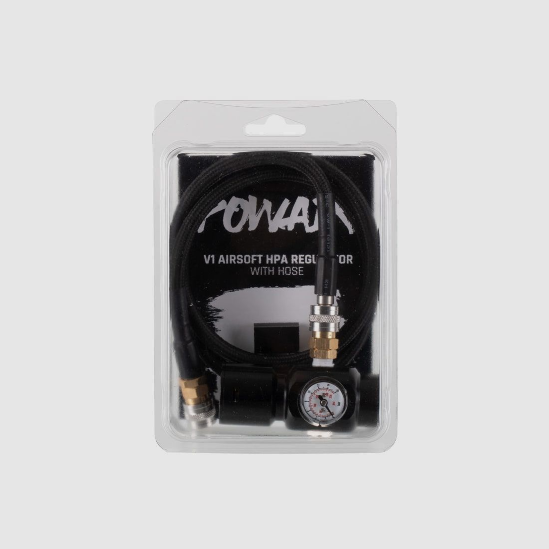PowAir V1 Airsoft HPA Regulator mit Schlauchsystem (0-230 PSI)