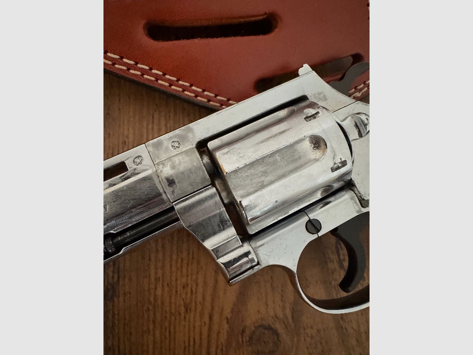 Mauser L100 9mm Chrom Rarytas! Z skórzanym dopasowanym kaburą