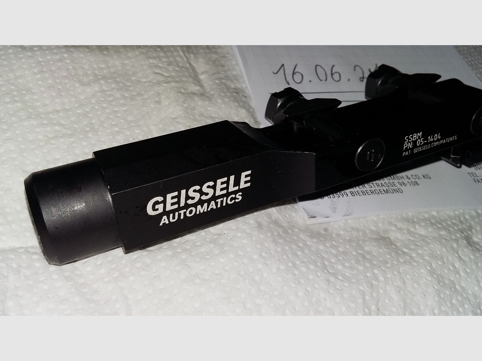 Geissele SSBM Super stabby bayonet mount schwarz aus 7075 T6 Aluminium 
