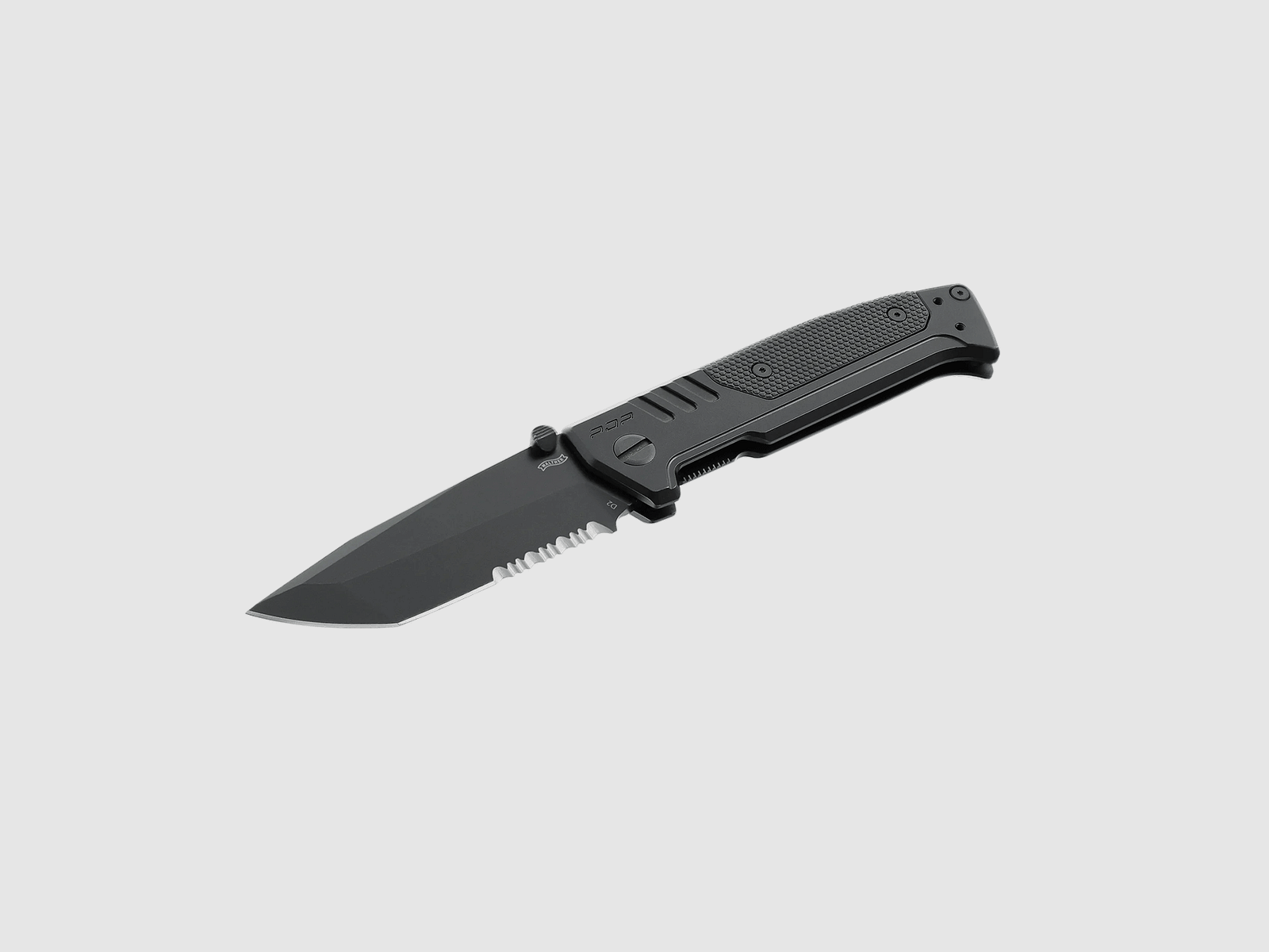 MESSER – WALTHER/UMAREX – PDP STAHLRAHMEN TANTO FALTMESSER MIT ZAHNUNG, schwarz, Bild 2 von 4
