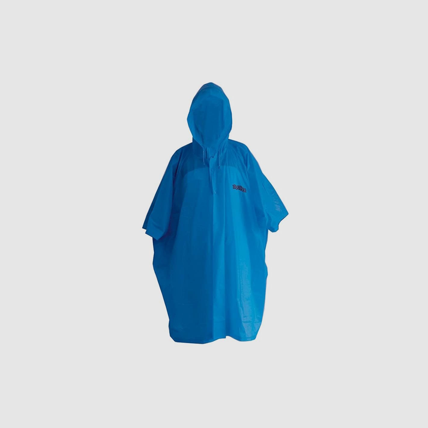 Blauer wasserdichter Poncho mit Kapuze