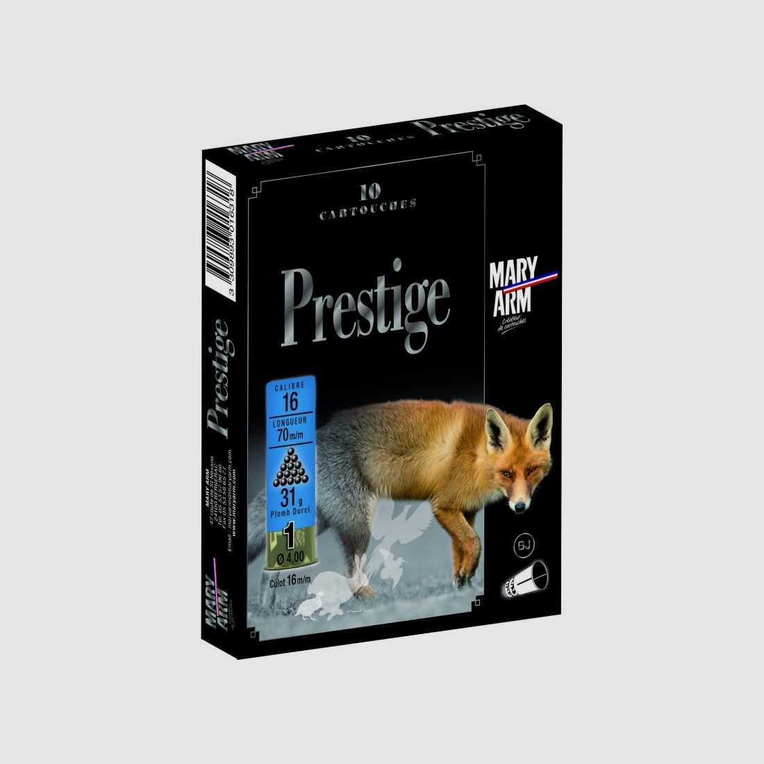 PRESTIGE Kal. 16/16/70 – Schrotpatrone – 31g – Hartblei Nr. 2 /Packung mit 10, Bild 1 von 2