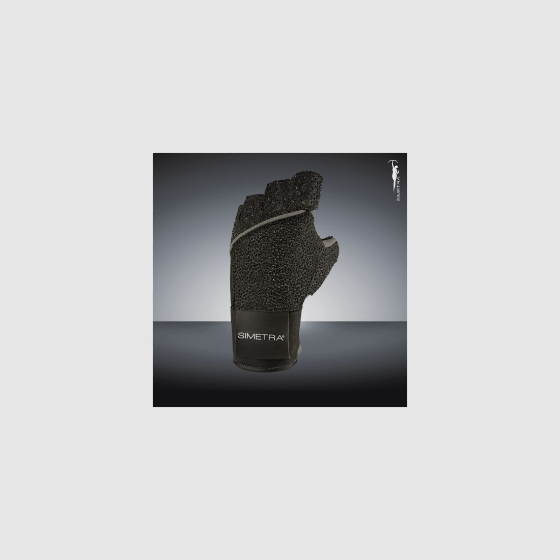 Simetra gant de tir taille L noir/bleu sans doigts, image 2 sur 2