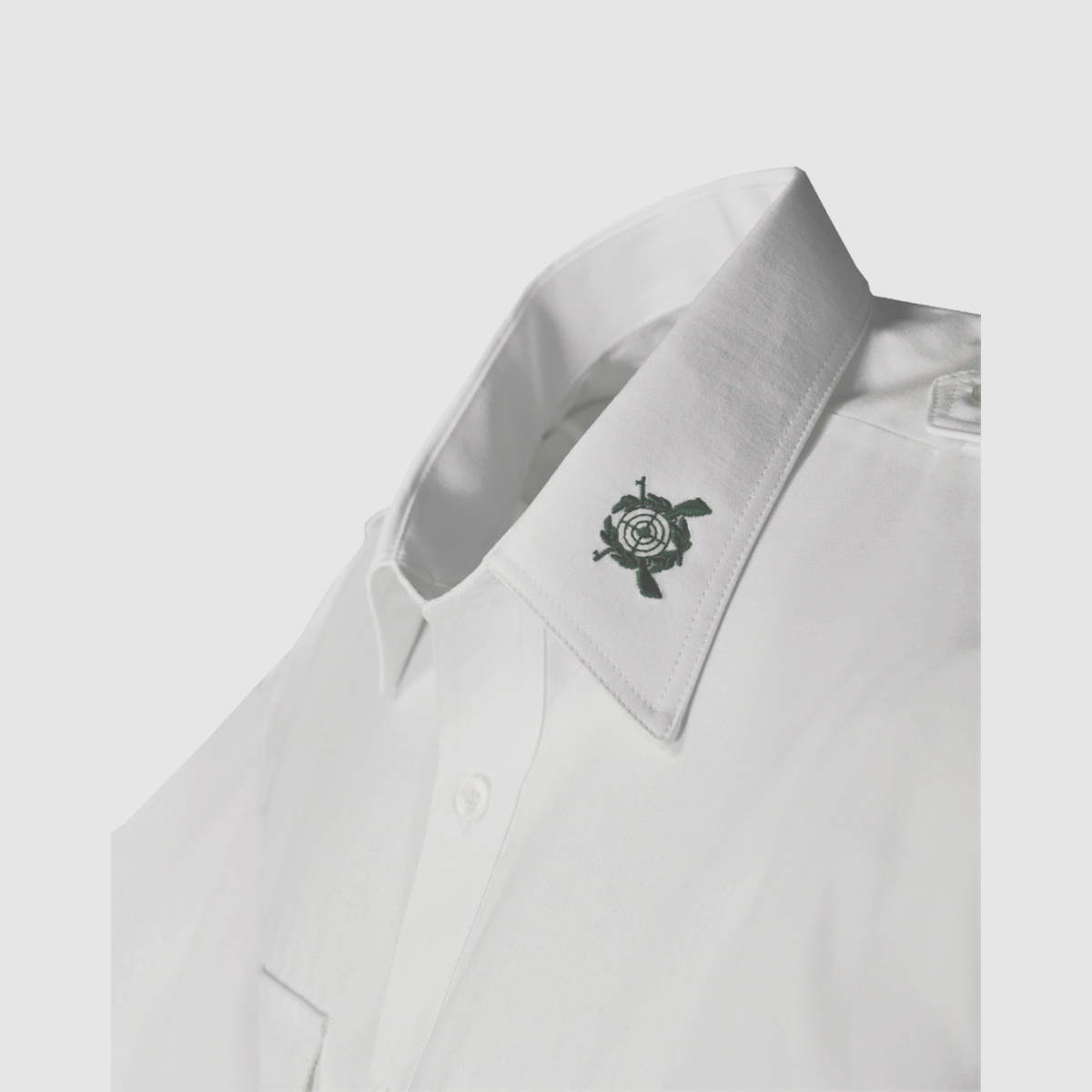 SCHÜTZENHEMD Langarm mit Stick Slim Fit