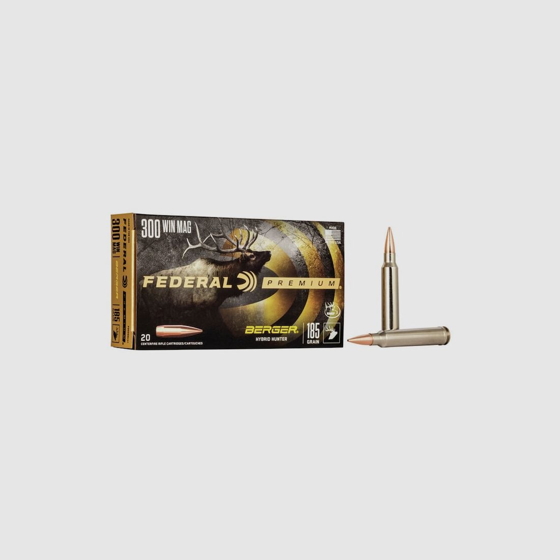 Federal Premium Berger Hybrid Hunter .300 Win. Mag. 185GR JHP 20 Patronen