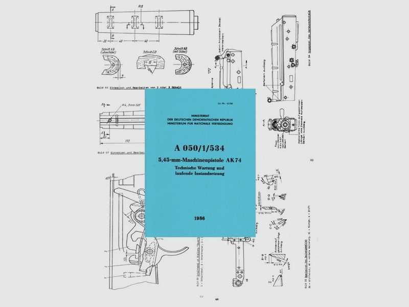 Nachdruck DDR NVA technische Dienstvorschrift Instandsetzung AK47 Kalschnikow