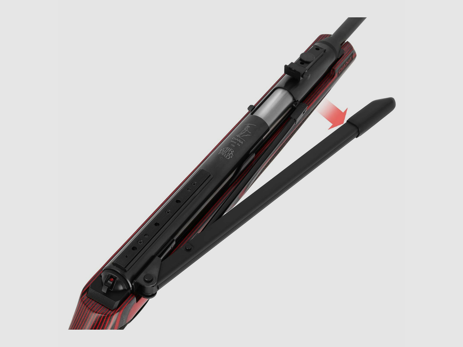 SET Diana Seitenspanner Luftgewehr 54 Airking Pro laminated Kaliber 4,5 mm Diabolo (P18) + Kugelfang