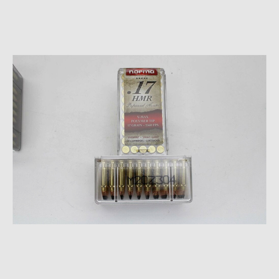 100 schoten Norma .17HMR V-Max Polymer TIP 17grs. 2560FPS 2x50 verpakking