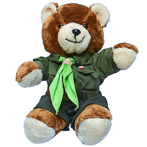 Großer Pfadfinder-Teddybär in Pfadfinderuniform – Geschenk, Maskottchen, 35 cm