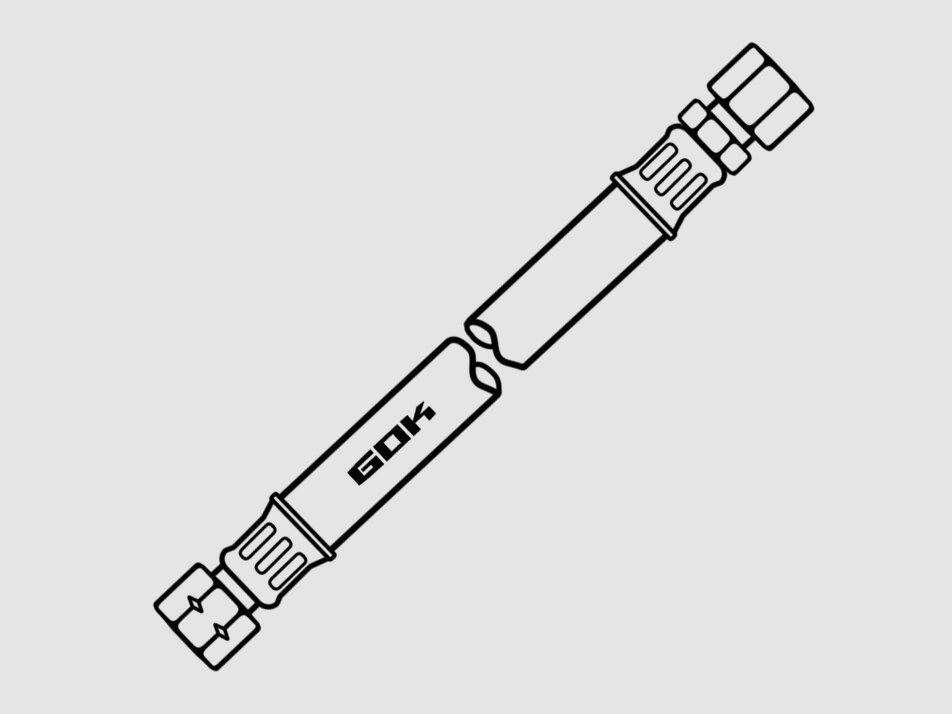 Mitteldruck-Schlauchleitung MS 10 bar, 400 mm, G 1/4 LH-ÜM x RST 8, Bild 7 von 9