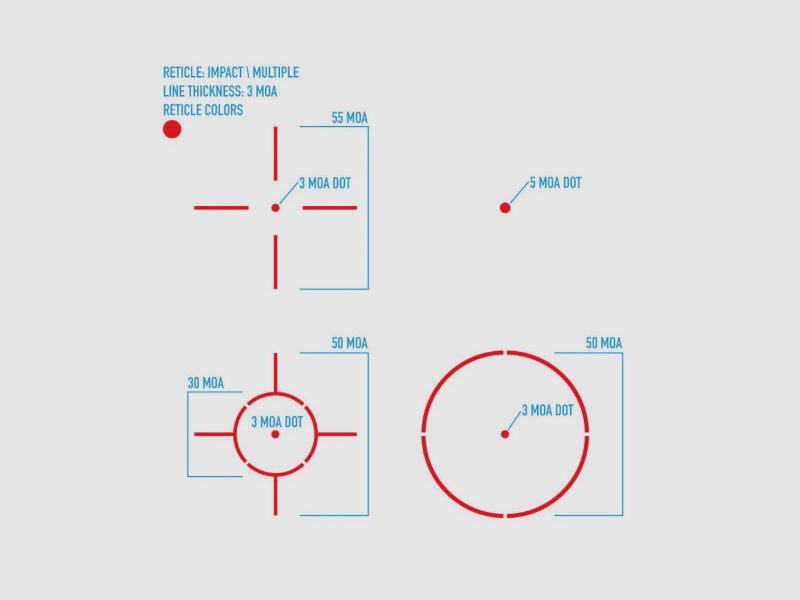 Firefield Impact Reflex Sight – Viseur réflex compact avec 4 réticules, image 5 sur 5