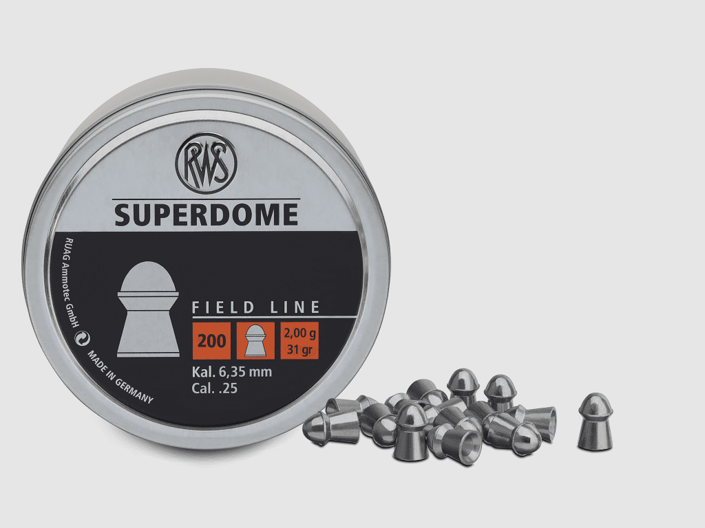 RWS FIELD-L S-DOME Diabolo 6,35 mm 2,0g 200 pz