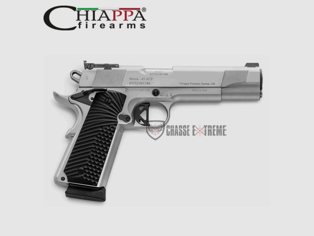 CHIAPPA 1911 Empire Grade Chrome 9 Cps Cal 45 ACP, image 1 of 2