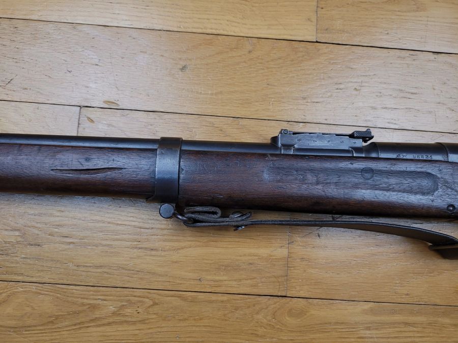 Sehr schönes Gewehr Lebel Modell 1886 M93 - Arsenal von Châtellerault aus 1890 - ursprüngliches Kaliber 8x51R - im gleichen Arsenal 1893 auf Standard gebracht - Patrone 32N - Vollmatrikel - guter Lauf - Seltene Stück in TBE+, Bild 7 von 27