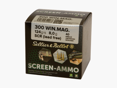 S&B Büchsenmunition SCREEN-Ammo .300 Win. Mag. 8 g / 123 gr Screen (Lead Free) Schüttpackung