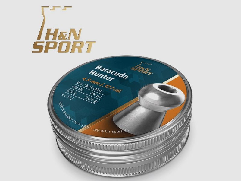 Balines H&N Barracuda Hunter Kal. 4,50 mm. Dose 400 Stk. von 0,68 g.