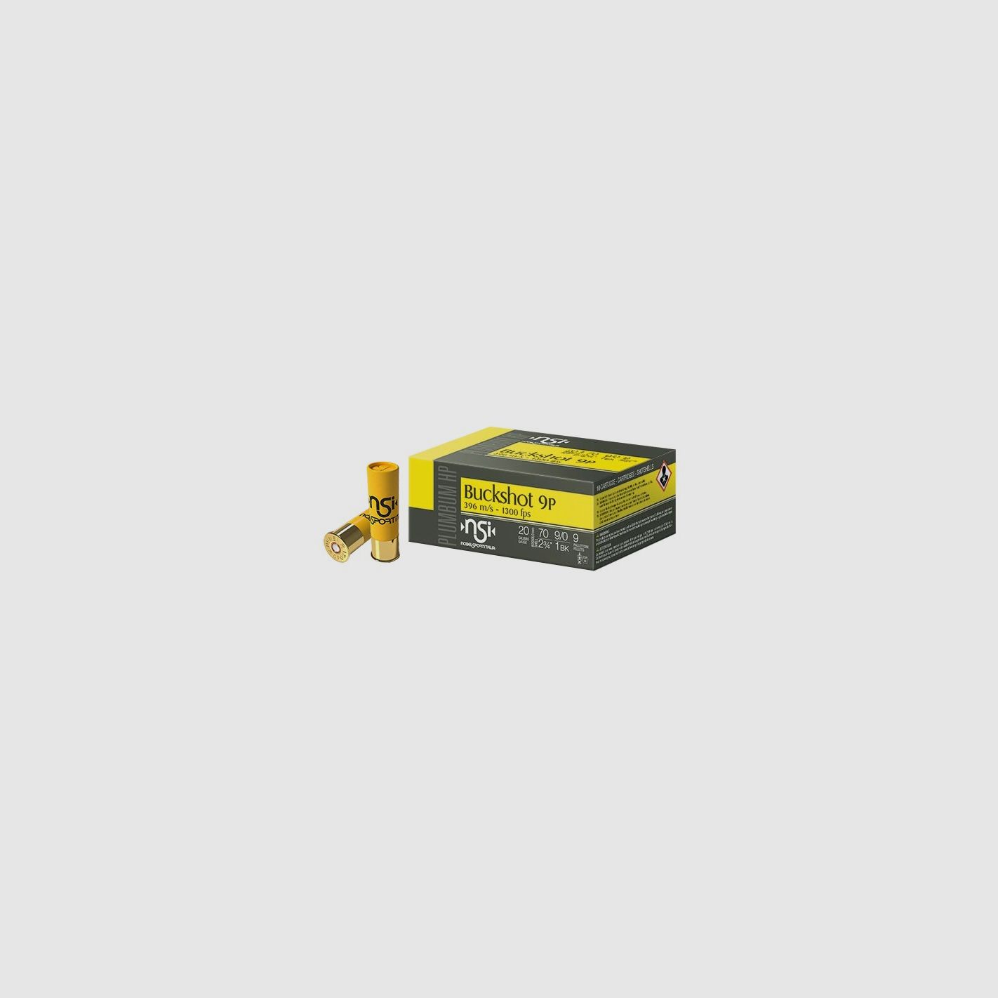 Nobel hagelpatronen Buckshot 9P HP 9/0 kal. 20/70 10 stuks