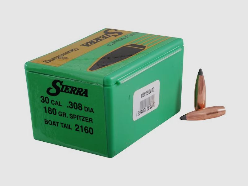 Bala Sierra .30/.308 180GR SBT 100 Piezas