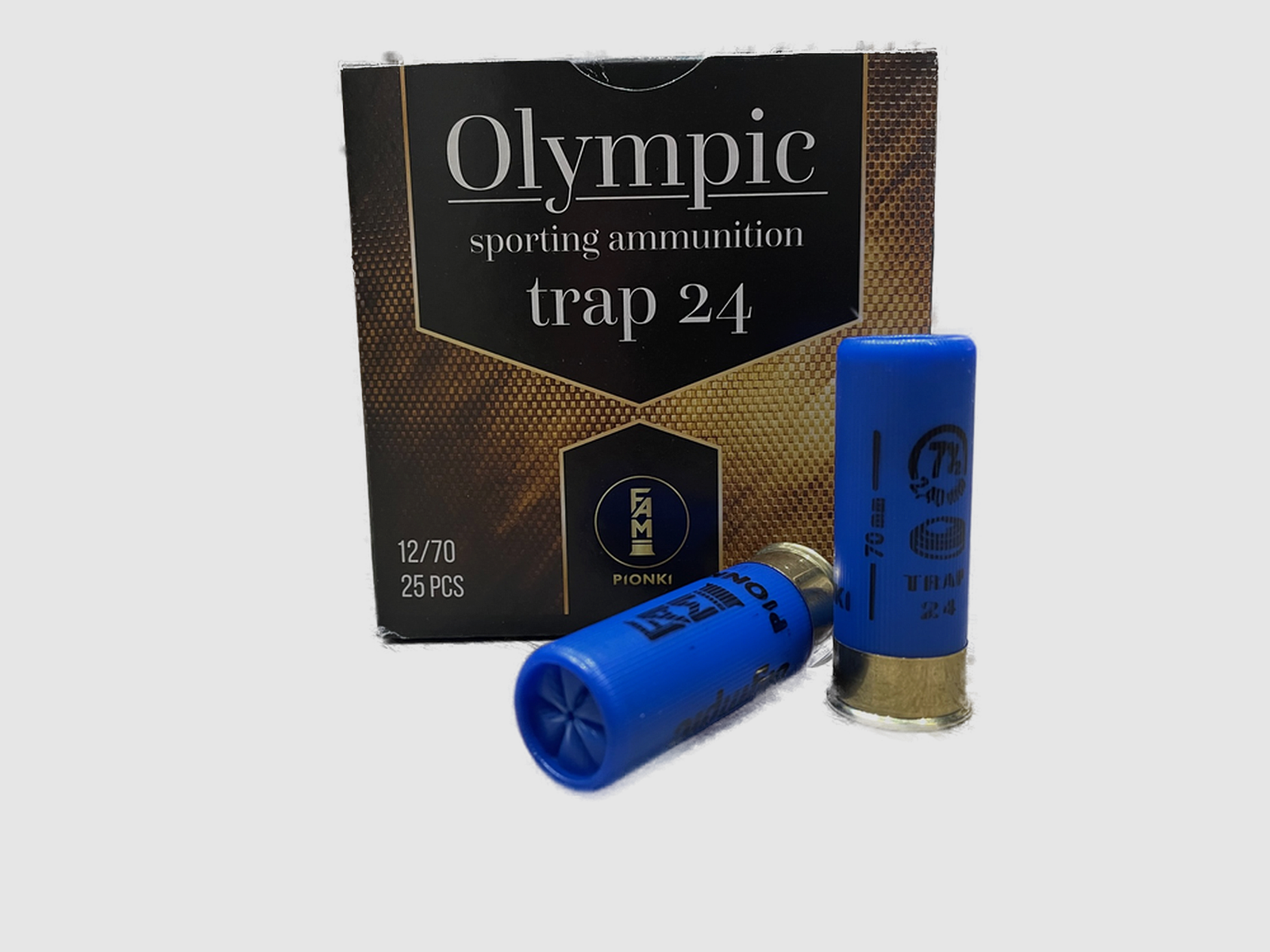 FAM PIONKI - TRAP 24 OLYMPIC - 12/70 - 24G - 2,4MM - 25 PATRONEN, Bild 1 von 3