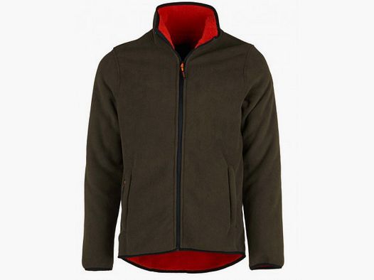 Univers Pile-Fleecejacke grün und orange Modell Dubbed Art. 94339 392