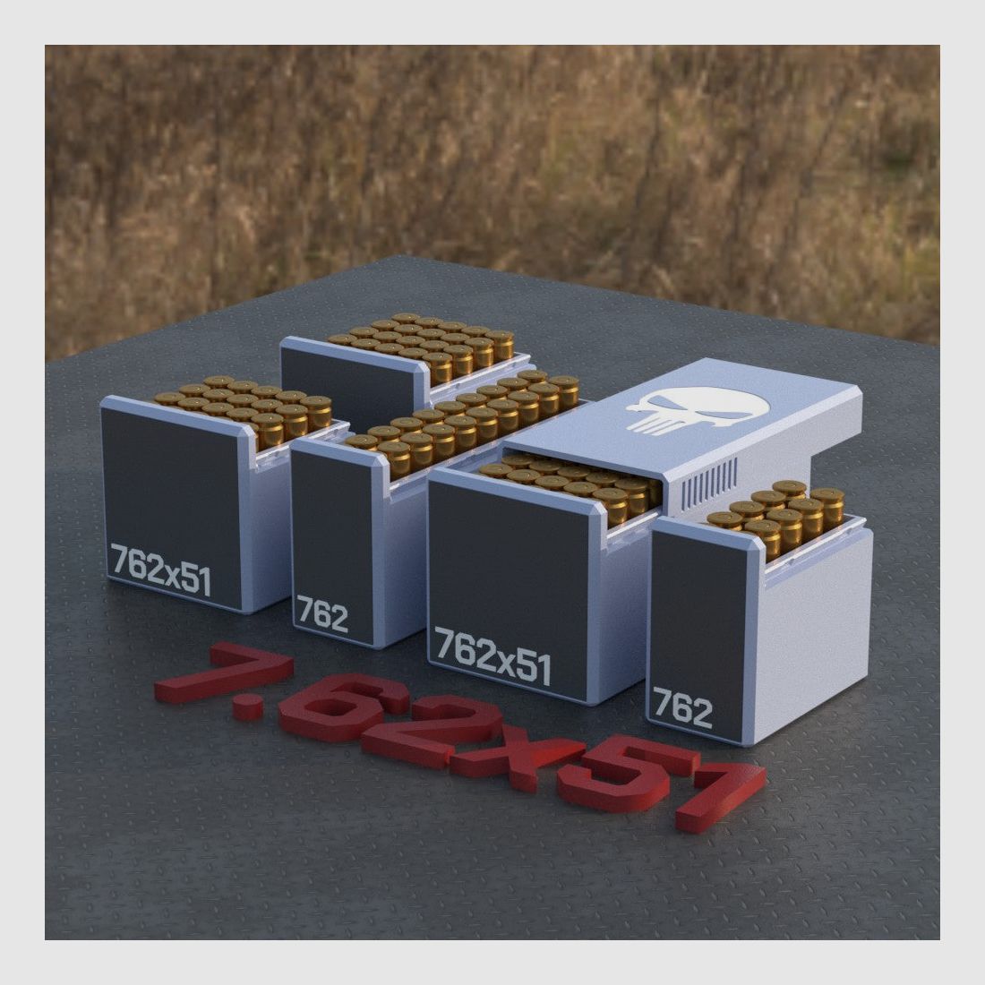 Filamelt Munitionsbox / Ammo 7.62x51 NATO – Patronenbox für 50 Schuss, Made in Germany