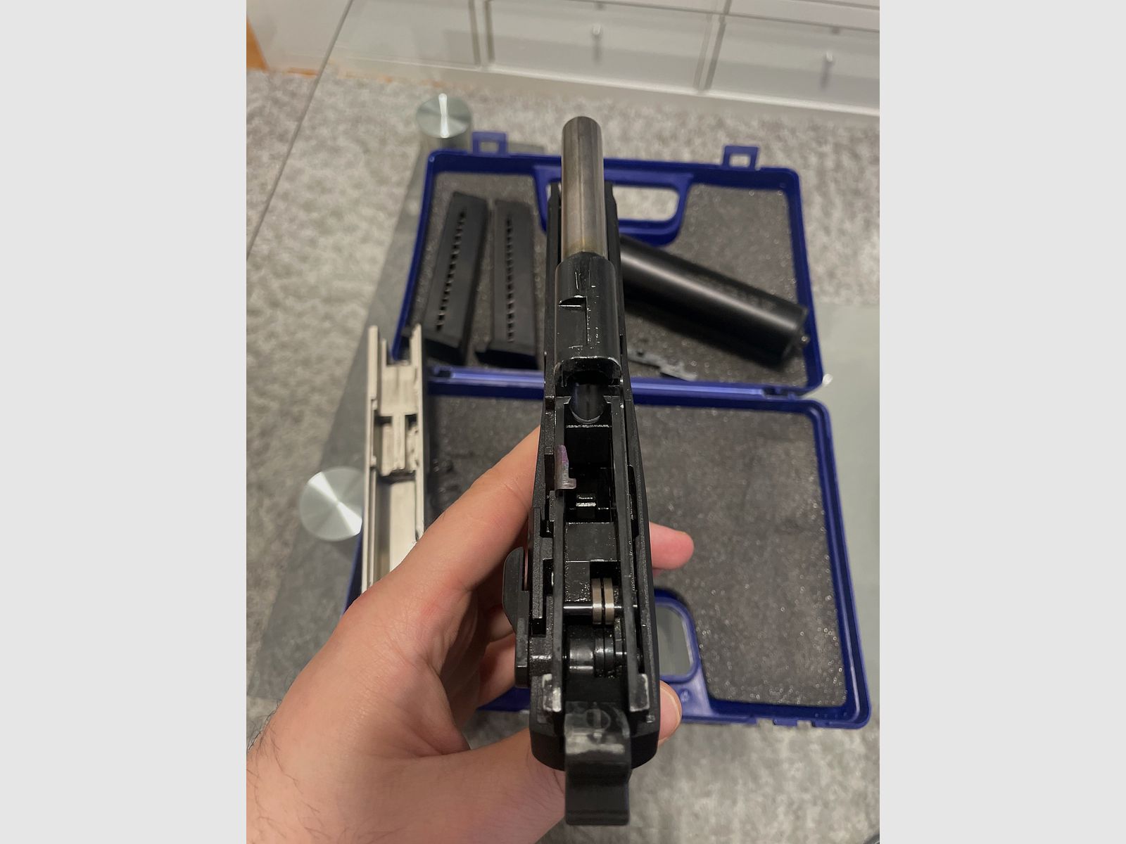 Röhm RG96 Nickel 2x Magazine+Schalldämpfer 