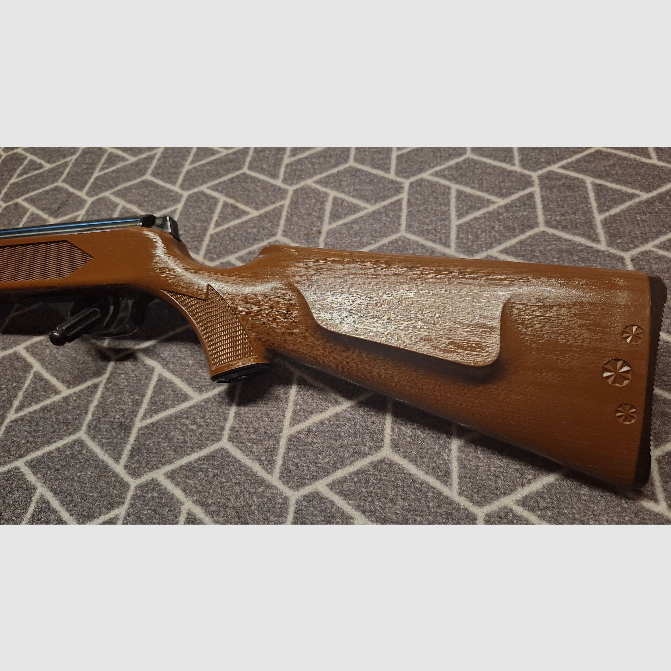Haenel 304 Scornater stock reddish brown grained! TOP CONDITION!