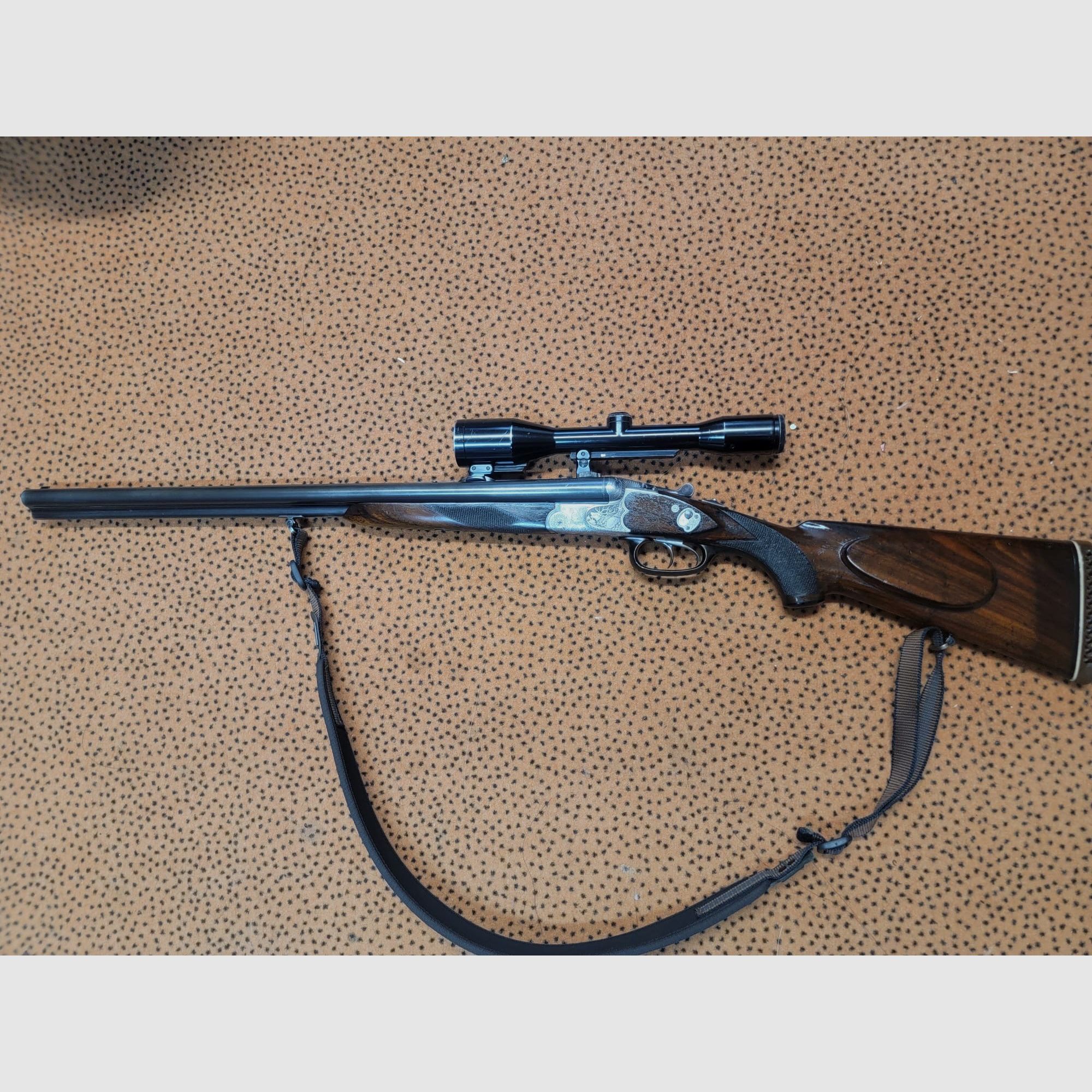 Sauer und Sohn Drilling Modell 3000 mit Handgravur 
