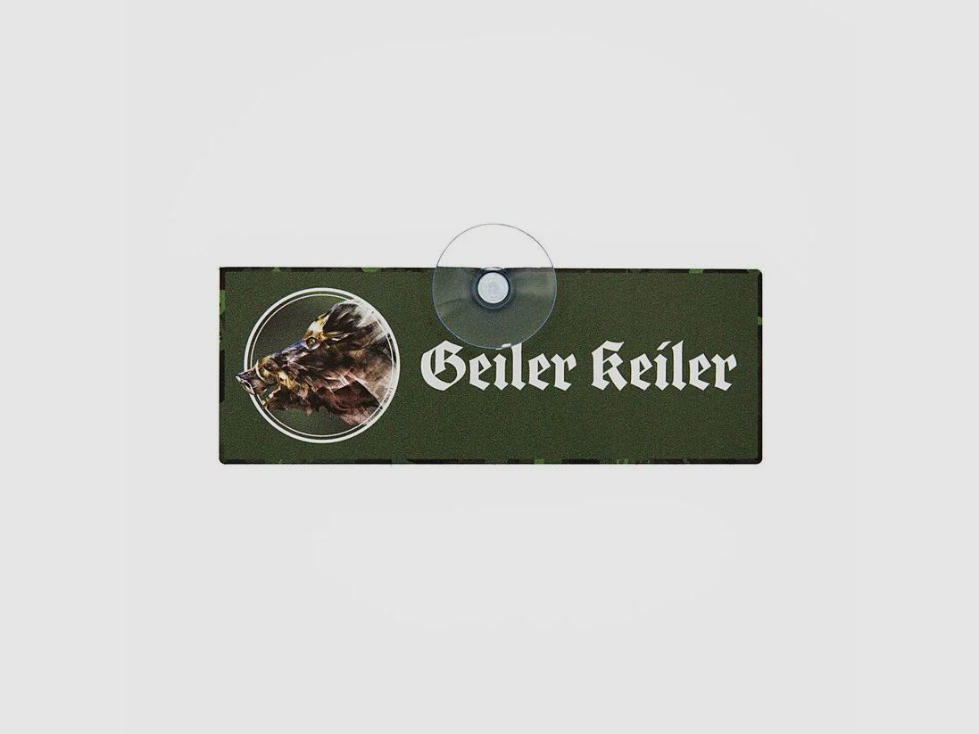 Wild Hilde car sign with suction cup - "Cool Boar, image 1 of 2