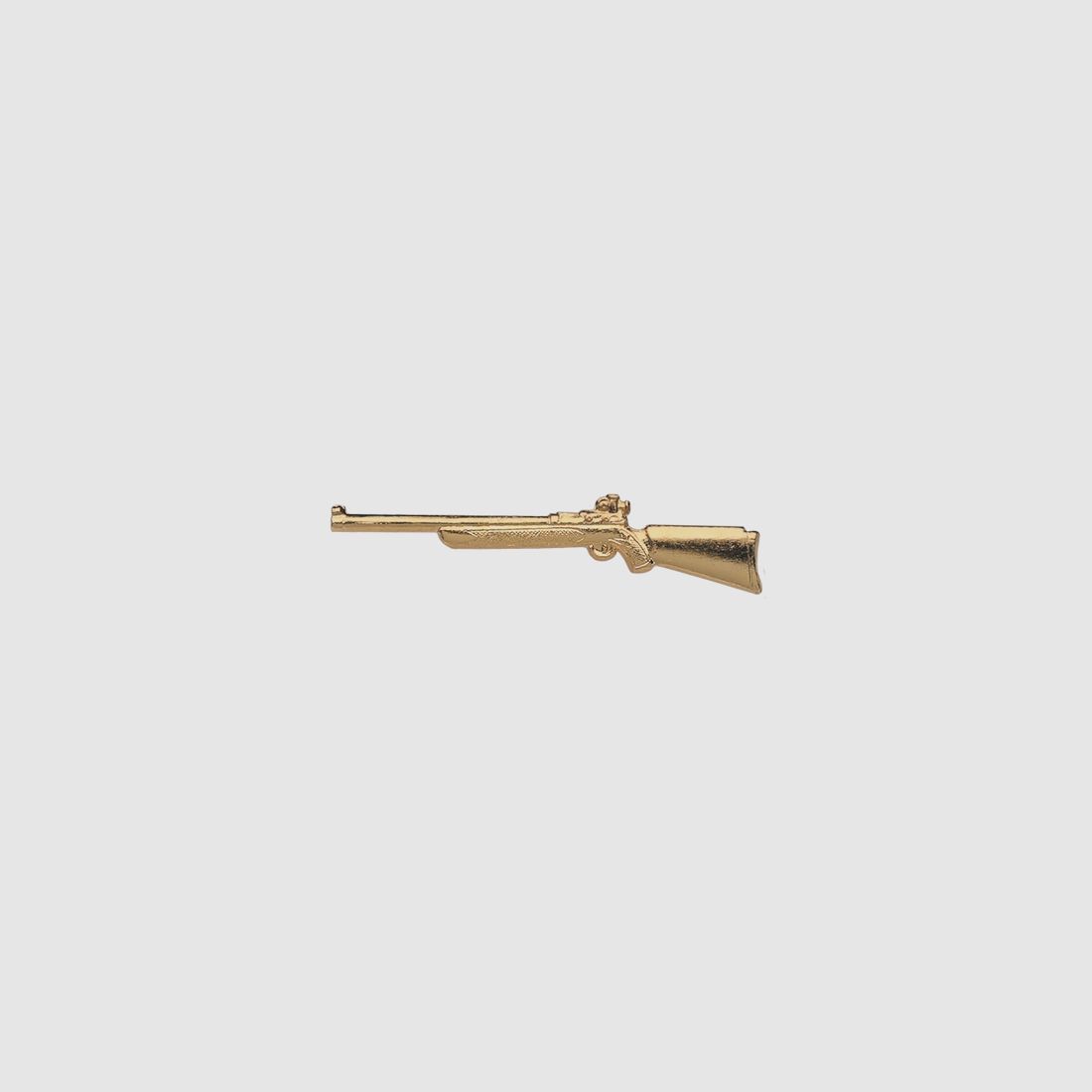 Badge rifle gold - 50mm, with safety pin