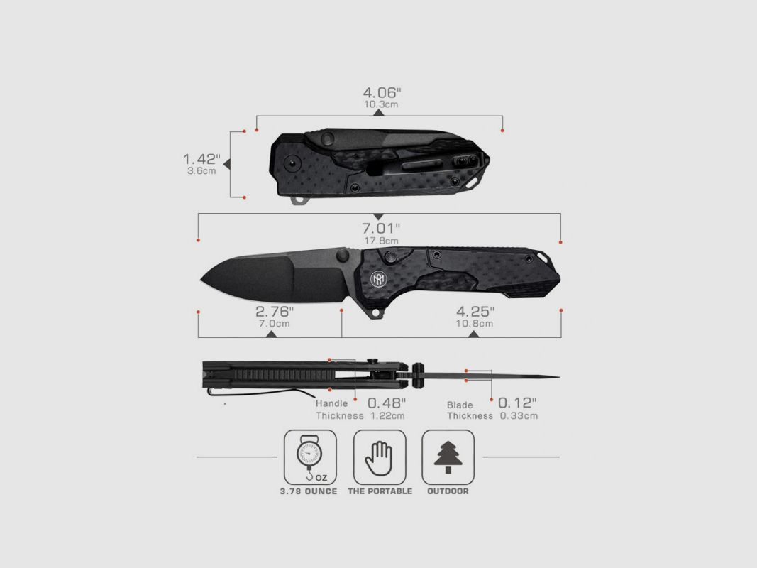 Messer Remette Cosmic Schwarz RTCO-GC, Bild 3 von 11