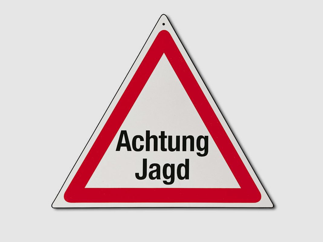 AKAH triangle de signalisation ''Attention chasse''