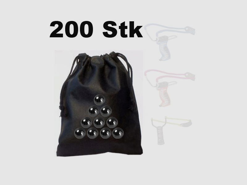 200 Stück Ersatz-Kugeln Stahlkugeln für Schleuder