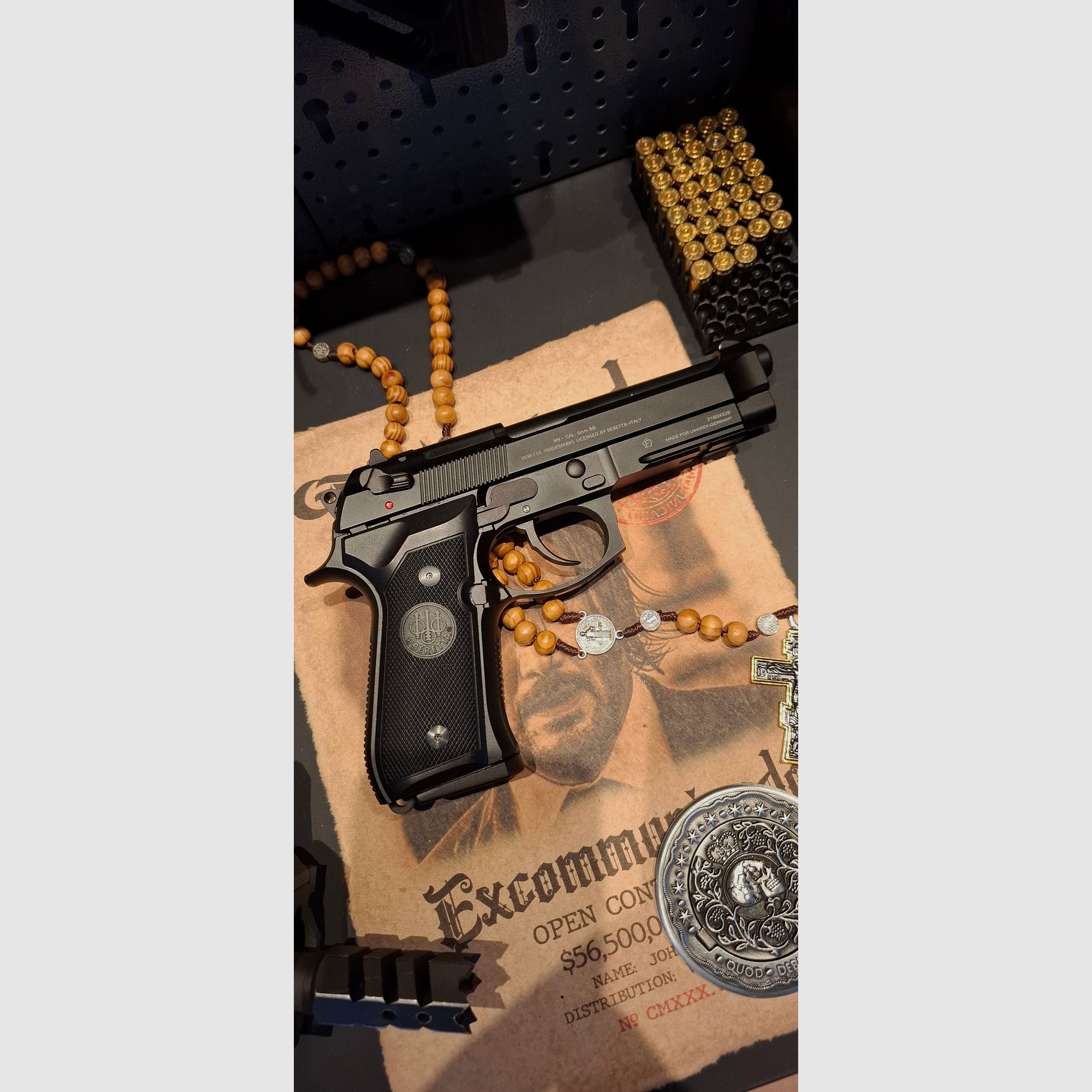 Beretta US M9A1 Softair Vollmetall GBB 6mm BB noir