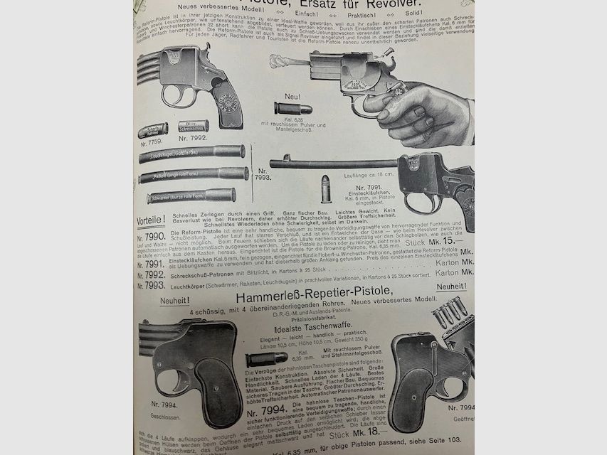 Catalogue d'armes August Stukenbrok Einbeck, Armes modernes, Munitions, Articles de chasse