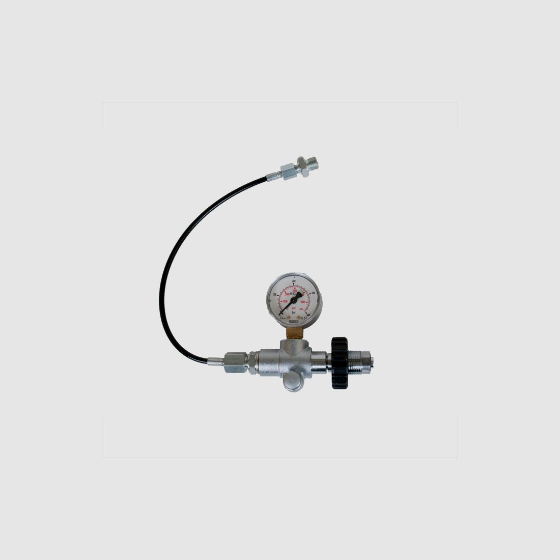 Vulslang met manometer