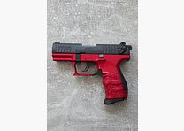 Walther P22Q (9 mm P.A.K.) – Finitura personalizzata rosso metallizzato